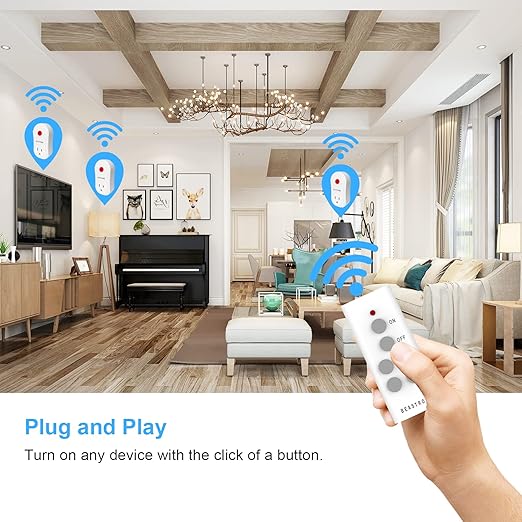 Beastron Upgraded Remote Controlled Outlet, Expandable Remote Light Switch Kit - Image 5