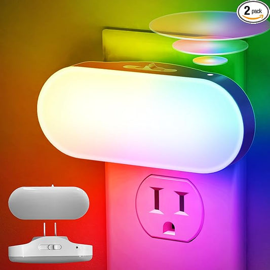 DORESshop RGB 120V Night Lights Plug into Wall, 0.7W LED Night Light by DORESshop