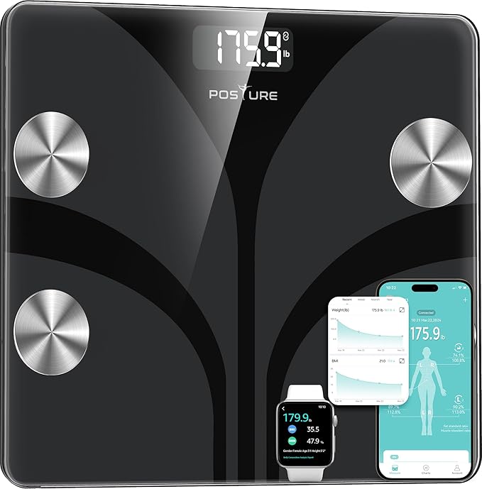 Posture Scale for Body Weight, Digital Bathroom Smart Scale, 13 Body by Posture