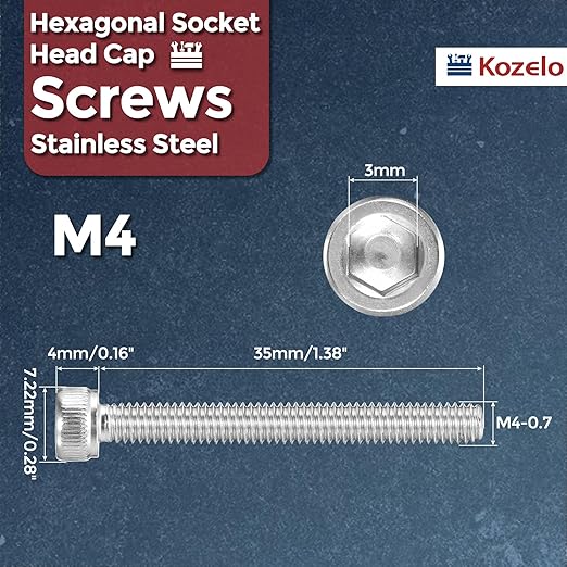 Kozelo 50pcs Socket Head Cap Screws - Image 2