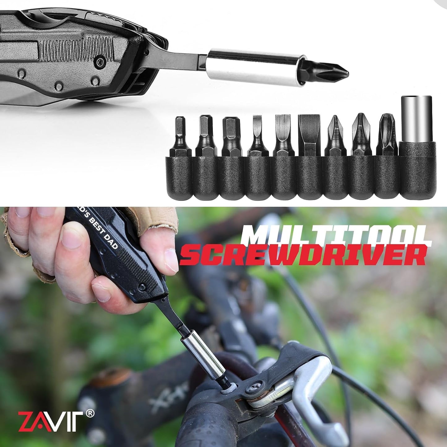 Best Dad Gifts, WORLD’S BEST DAD Multitool Knife, Fathers Day Dad Gift, Birthday Gifts Idea from Daughter Son, Multitool for Camping Fishing Hiking