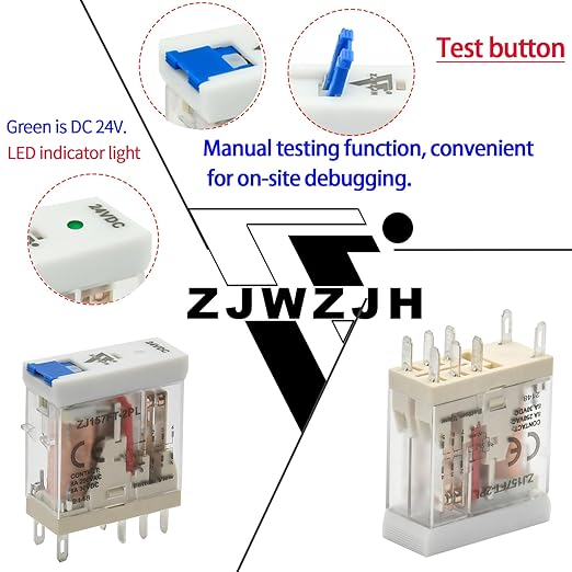 UL Listed 6 Pcs 8-Amp Electromagnetic Relay 24V DC Relay DPDT 2NO 2NC 8Pin - Image 2