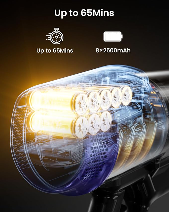 Cordless Vacuum Cleaner, 55KPa 650W 65Mins Vacuum Cleaners - Image 3