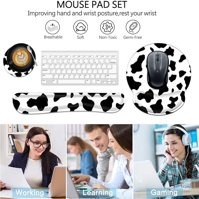 Keyboard Wrist Rest and Mouse Pad Wrist Support Set - Image 7