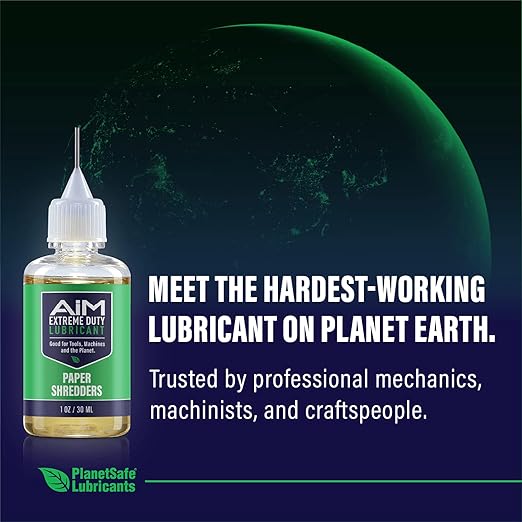 PlanetSafe Lubricants AiM Paper Shredder Oil/Lubricant - 1 oz - Reduces - Image 7