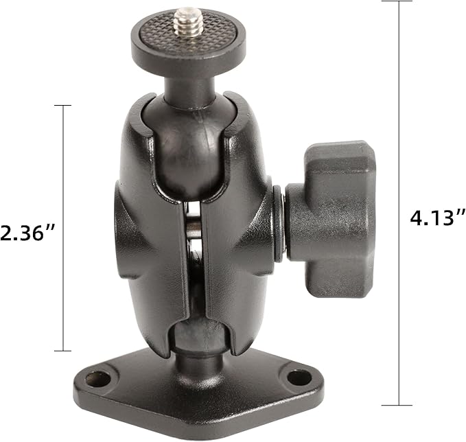 xik Camera Mount Holder: 1" Ball Rhombic Base, 1/4"-20 Thread - Image 3