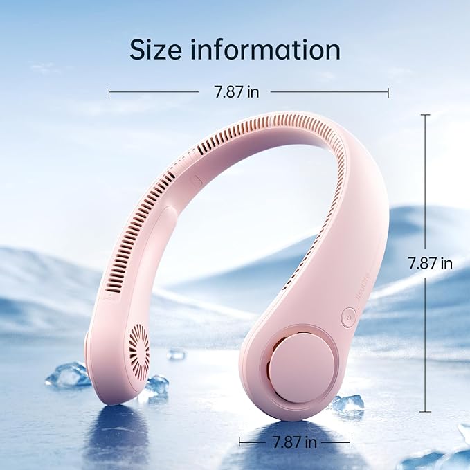 JISULIFE Portable Neck Fan, Hands-Free Bladeless, 5 Speeds, 4000 mAh Battery - Image 5