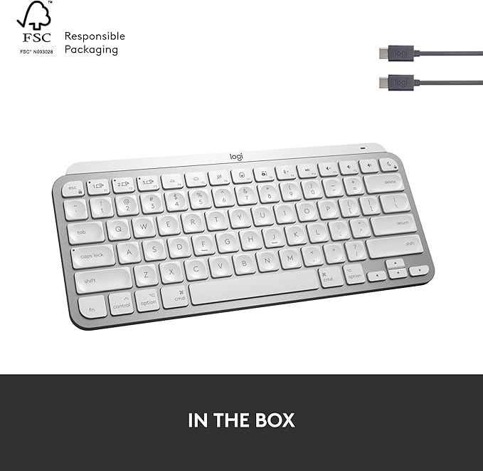 Logitech MX Keys Mini for Mac Minimalist Wireless Keyboard, Backlit Keys - Image 12