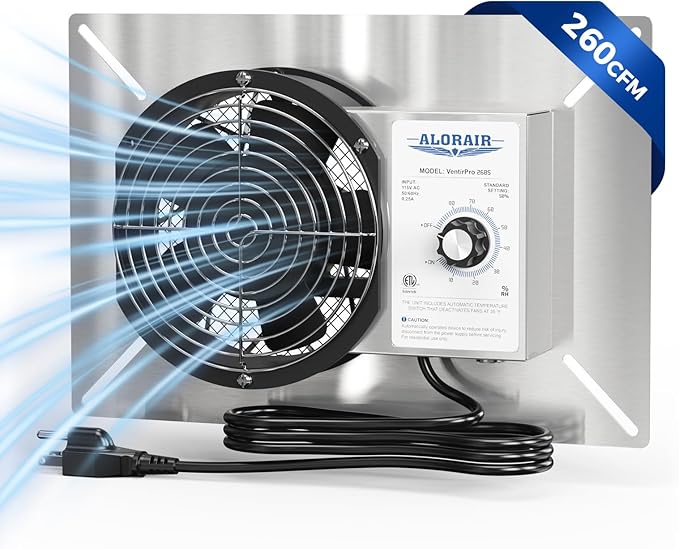 ALORAIR 260 CFM Stainless Steel Crawl Space Vent Fan by ALORAIRSOLUTIONSINC0J0DC