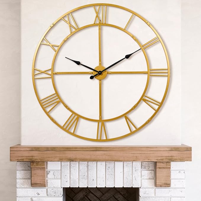 Ohweog Large Wall Clock for Living Room Decor – 40 Inch Silent Non-Ticking - Image 6