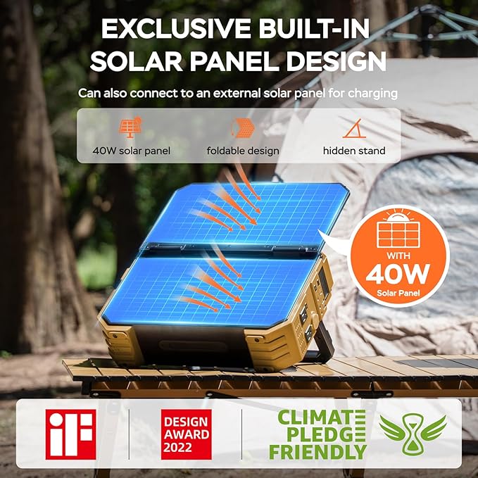 BLAVOR Portable Power Station 1600W, Built-in Solar Panel, 1024Wh LiFePO4 - Image 2