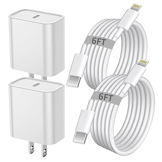iPhone Fast Charger, iPhone Charger Fast Charging 2Pack PD 6FT Type C Quick USB by TrimDish