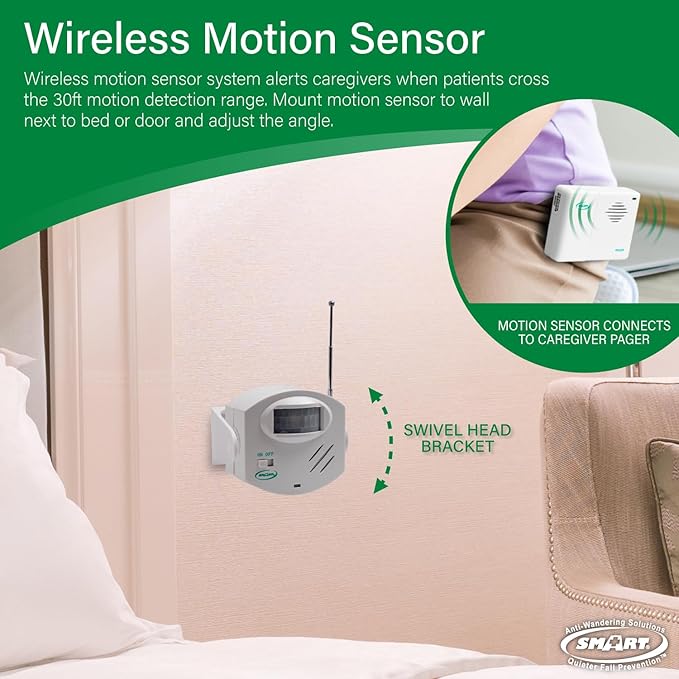 Smart Caregiver Wireless Motion Sensor Alarm System - Image 2