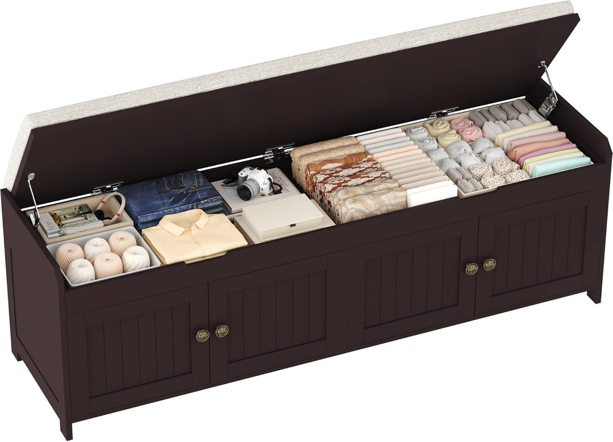 homefort 54.4" shoe bench with lift top storage, main product view