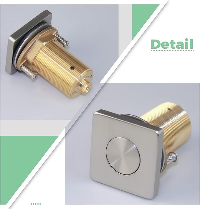 KANARY ALL Brass Square Air Switch Button - Image 3