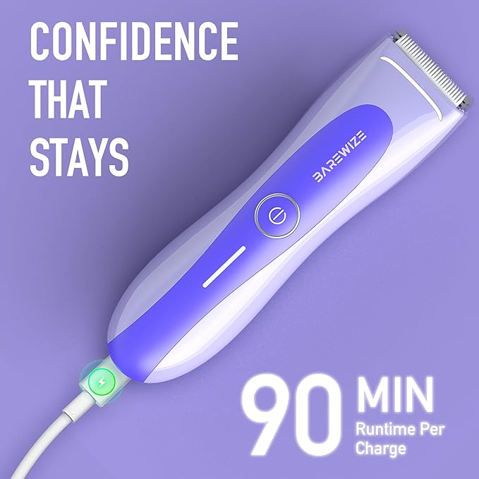 BAREWIZE Bikini Trimmer for Women, Electric Shaver for Women | LED Light - Image 7