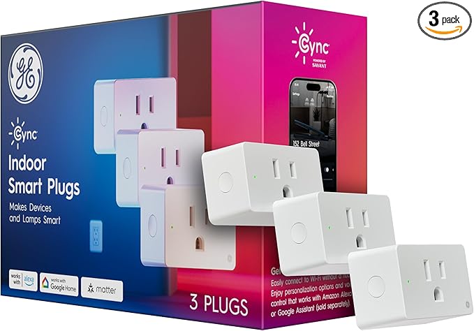 Cync Indoor Smart Plug, WiFi Outlet Socket, Voice Control Outlet, Matter by CYNCSmartHome