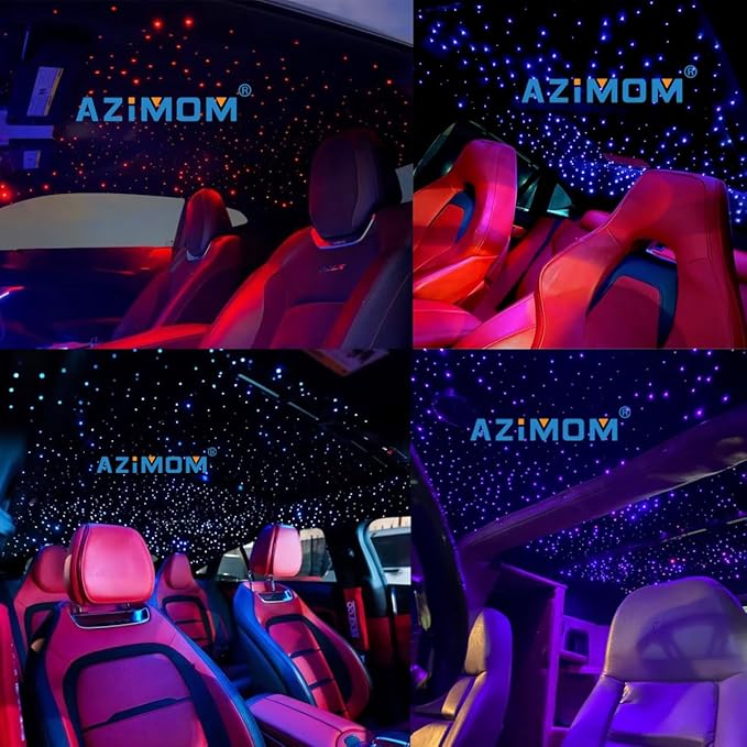 AZIMOM Car Use 6W RGBW 150pcs 0.03in 6.5ft Fiber Optic Lights Starlight Ceiling - Image 6
