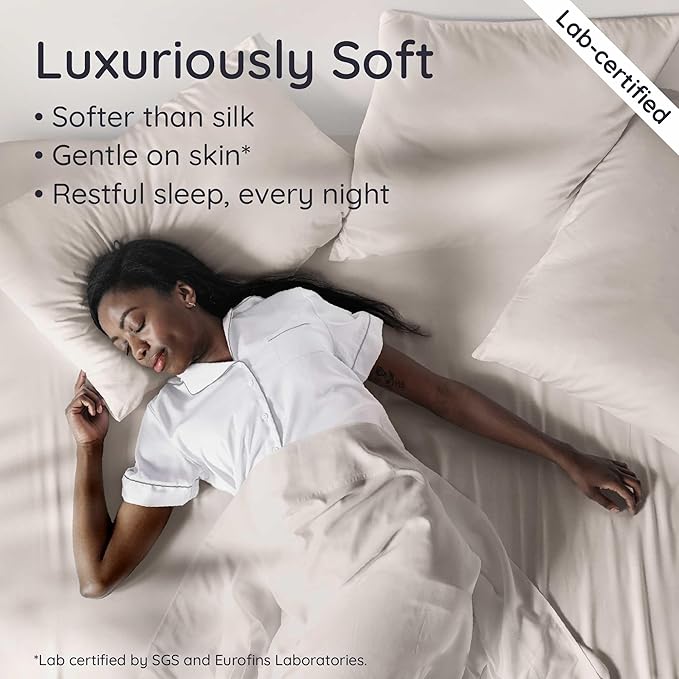 Bambaw 100% Viscose Derived from Bamboo Fitted Sheet Full Size, Cooling Fitted - Image 4
