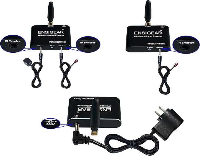 ENSIGEAR Wireless IR Repeater Kit, Infrared Remote Control Extender, Infrared - Image 2