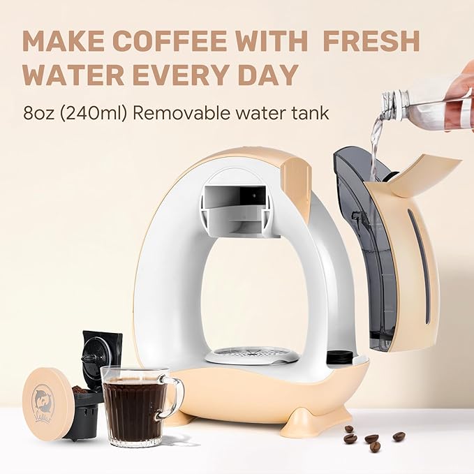 Single Serve Coffee Maker, Fast Brew in 2 minutes, Stylish＆Compact Design - Image 4