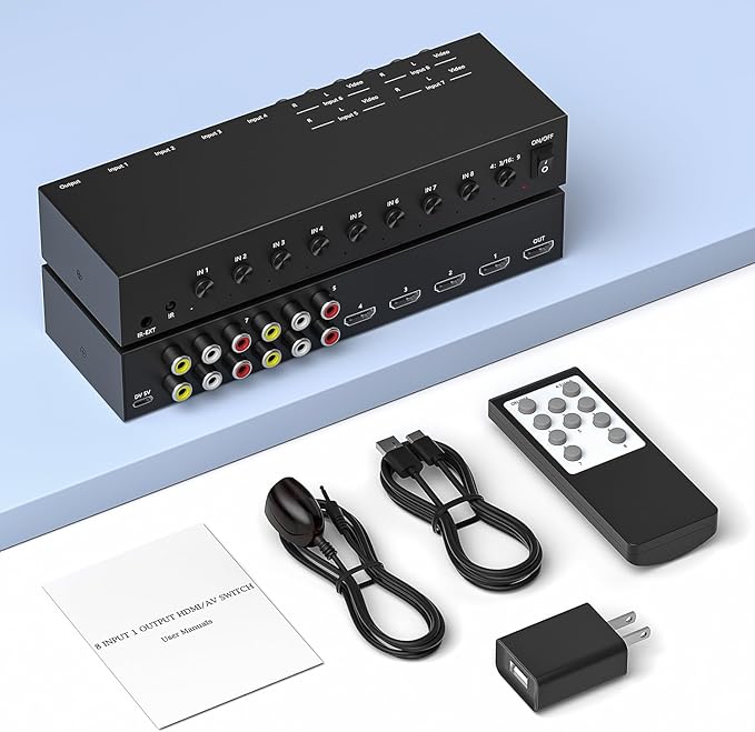 ZUZONG 4 AV to HDMI Converter + 4 HDMI2.0 Switcher 4 Way RCA Composite to HDMI - Image 8