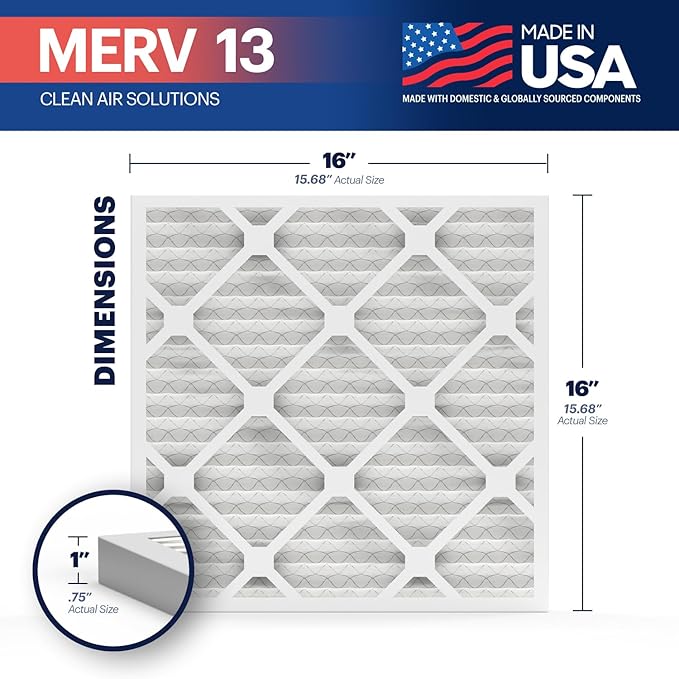 BNX TruFilter 16x16x1 Air Filter MERV 13 - Image 2