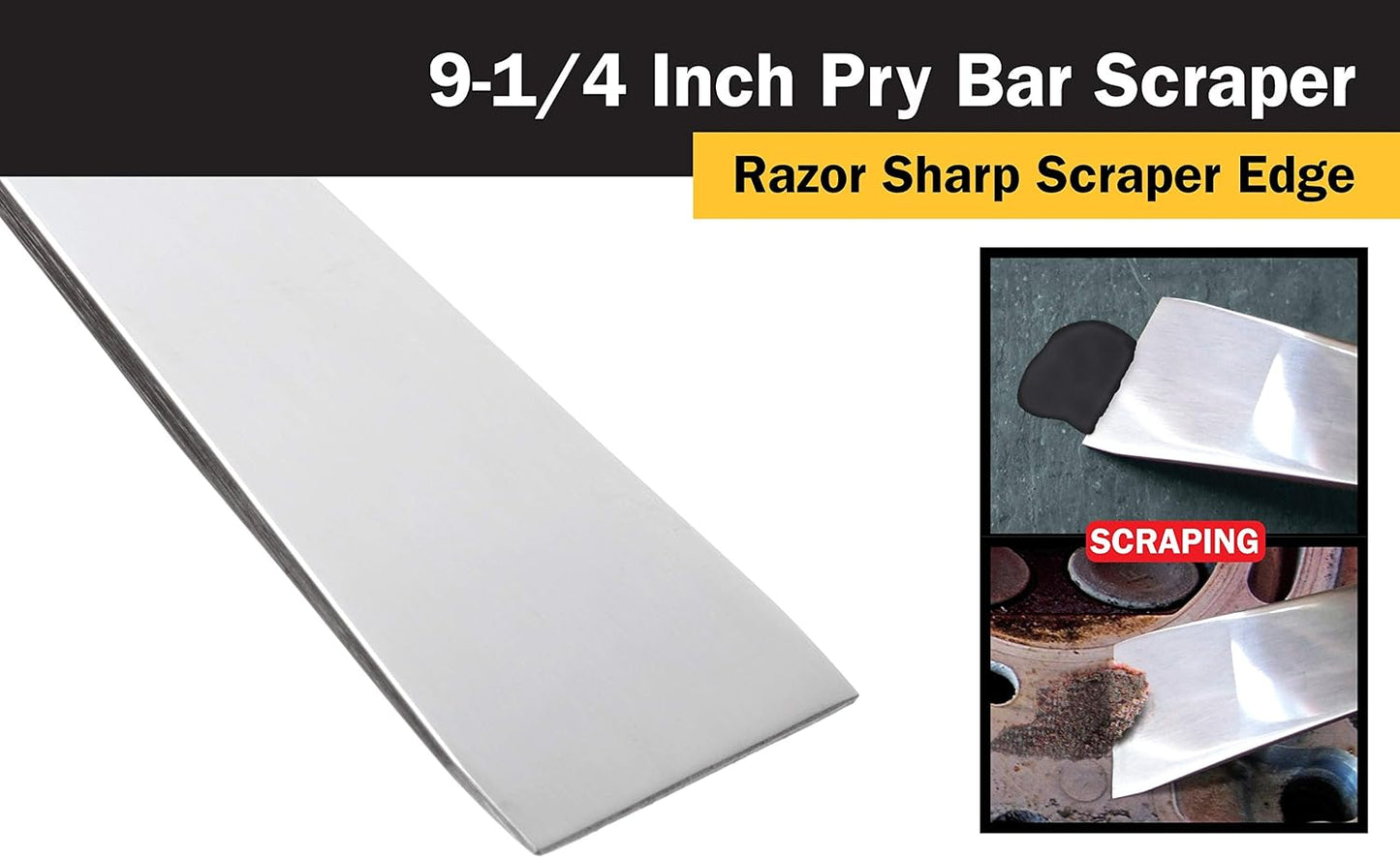 Titan 11509 9-1/4-Inch Stainless Steel Pry Bar Scraper