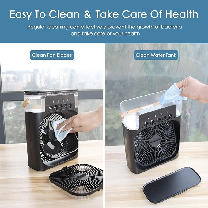 NTMY Personal Air Cooler, Portable Air Conditioner Fan, Mini Evaporative Cooler - Image 7
