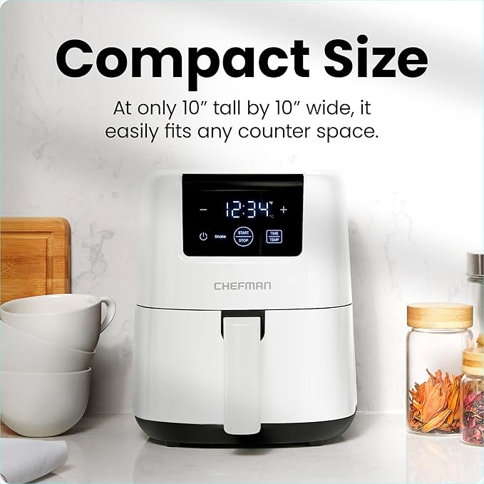 CHEFMAN 2 Qt Mini Air Fryer – Digital Space-Saving Compact Air Fryer - Image 3