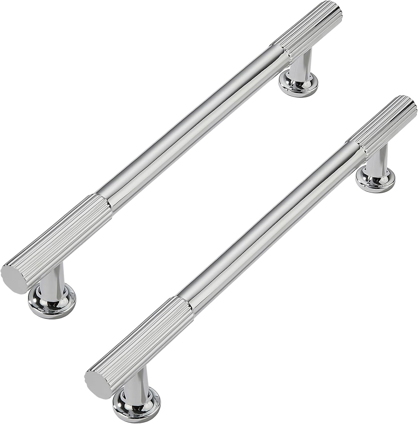 10 Pack 6 Inch(152mm) Hole Center Polished Chrome Cabinet pulls Kitchen Handles Solid Heavy Duty Cabinet Pull Kitchen Hardware