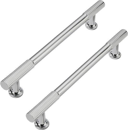 10 Pack 6 Inch(152mm) Hole Center Polished Chrome Cabinet pulls Kitchen Handles Solid Heavy Duty Cabinet Pull Kitchen Hardware