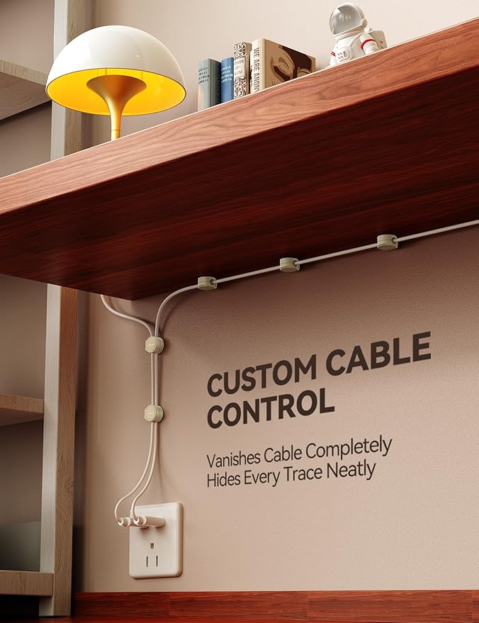 8-Pack Cord Organizer Magnetic Silicone Cable ClipsDesk Cable Management - Image 5