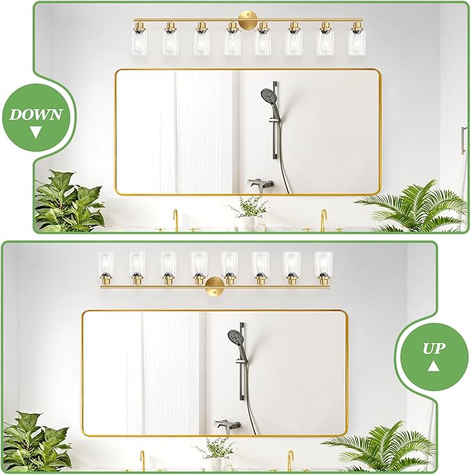 Guliaofo 8-Light Brushed Gold Vanity Lights - Image 4