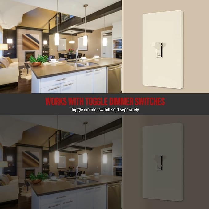 ENERLITES Screwless Toggle Switch Wall Plate, Child Safe Light Switch Cover - Image 6