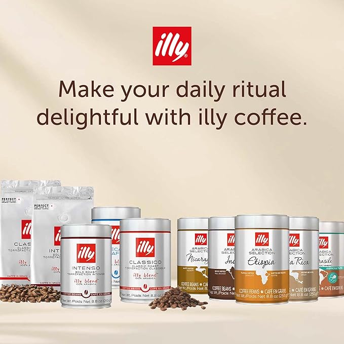 illy Whole Bean Coffee, Classico Medium & Intenso Dark Roasts, 100% Arabica - Image 8