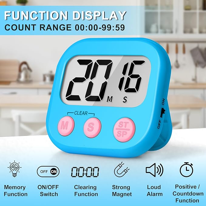 ZILLEEN Classroom Timer for Kids Teachers 2 Pack Digital Timers - Image 2