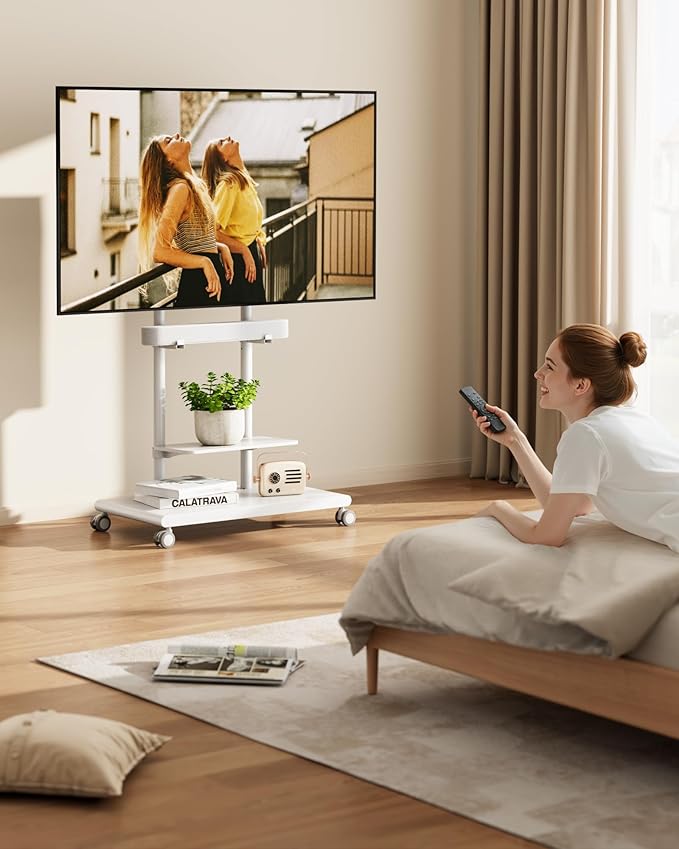 ECOTINY Steel Base Rolling TV Stand - Image 8