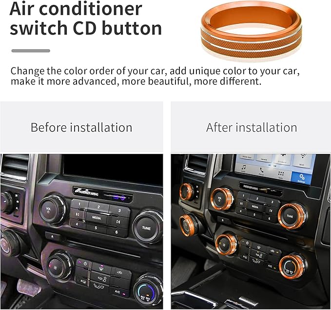 Knob Cover for F150 AC Climate Control Switch/Trailer/4WD/VOL/Tune Button - Image 6
