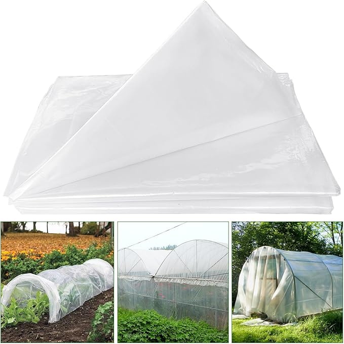Greenhouse Plastic Sheeting, 6 Mil 13×26ft Clear Greenhouse Film, Heavy Duty by Srmayyi