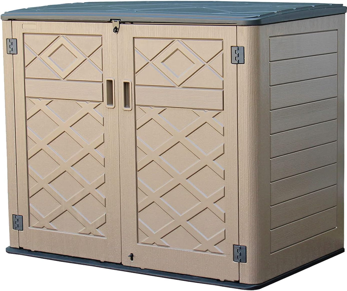 mrosaa large horizontal storage sheds,38 cu.ft resin garden, main product view