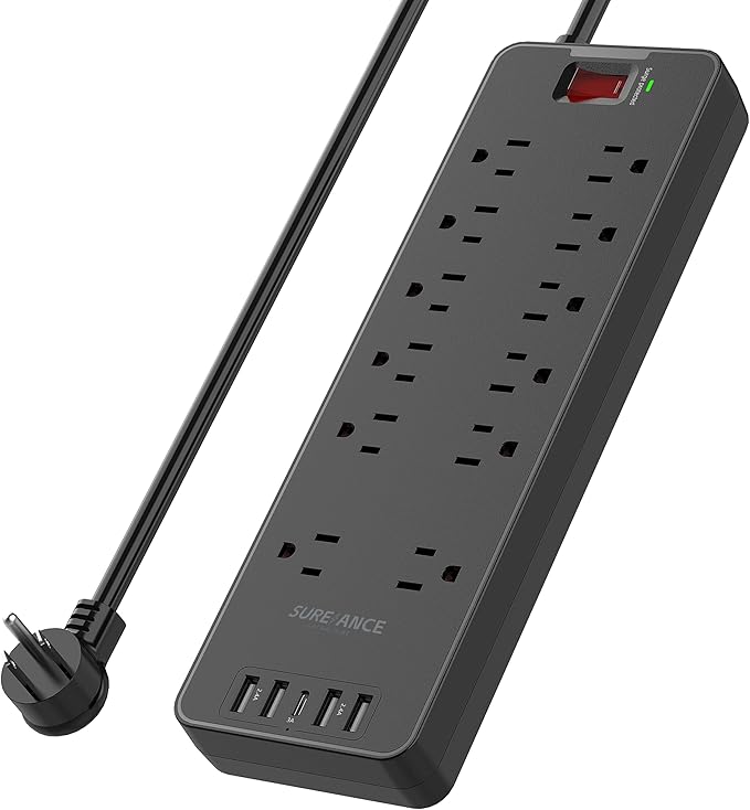 Surge Protector Power Strip by SUREANCE