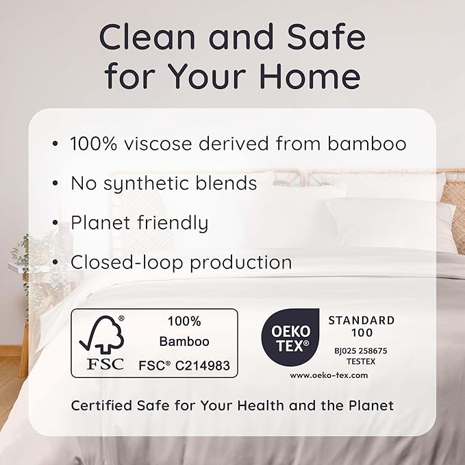 Bambaw 100% Viscose Derived from Bamboo Fitted Sheet King Size, Cooling King - Image 6