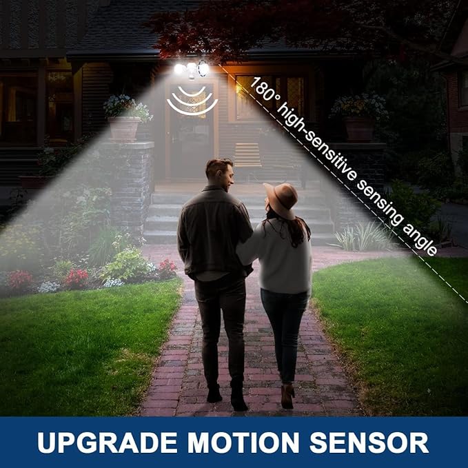 EMANER Motion Sensor Outdoor Lights, Dusk to Dawn Porch Flood Light 5000K - Image 5