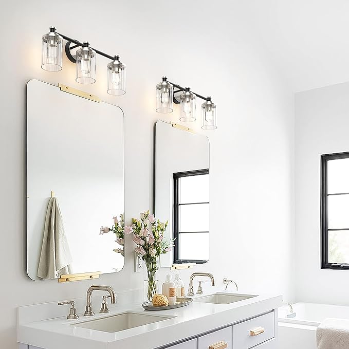 PHIXART Bathroom Lighting Fixtures Black and Brushed Nickel Bathroom Vanity - Image 5