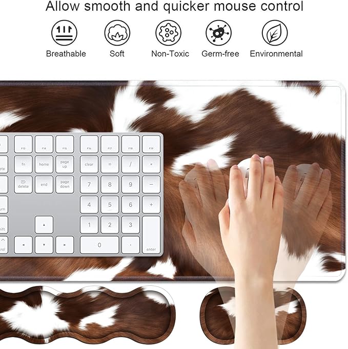 4 in 1 Ergonomic Keyboard Wrist Rest & Mouse Pad Wrist Rest Set, Large XXL - Image 3