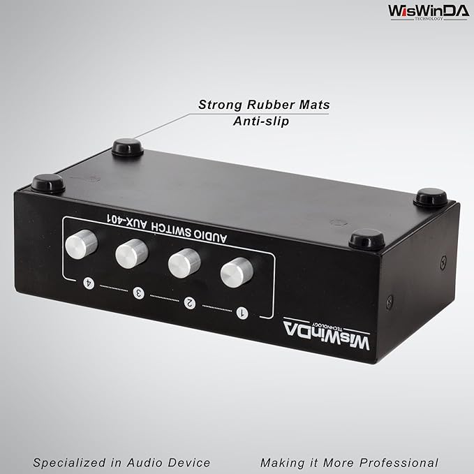 4-in 1-Out RCA 3.5mm AuxAudio Switch Box Audio Converter 4 Channels 1-in 4-Out - Image 4