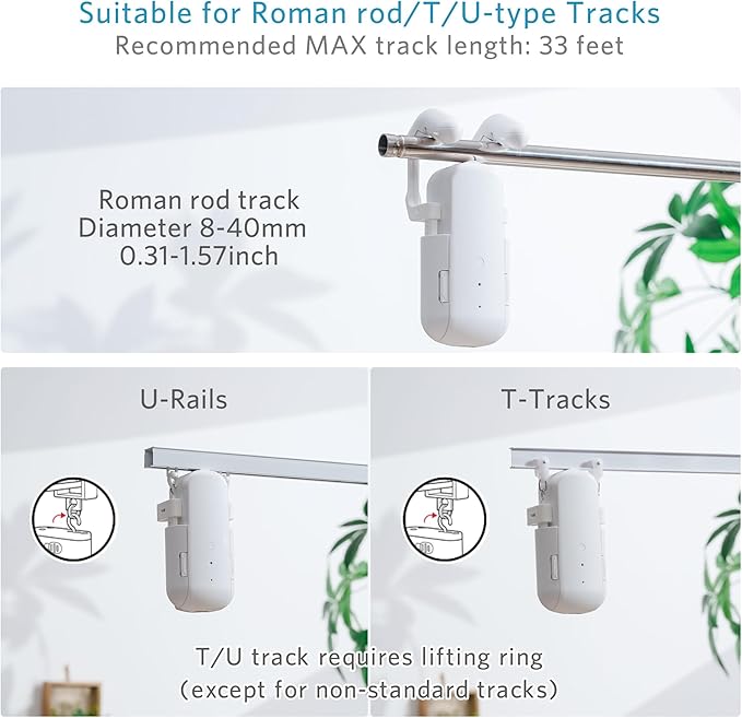 Tripvyantic Automatic Curtain Opener Smart Electric: Remote Control Motorized - Image 3