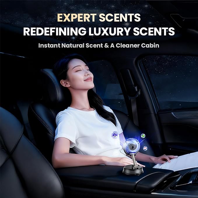 360° Adjustable Car Aromatherapy Tablet Magnetic Phone Holder, Compatible - Image 3