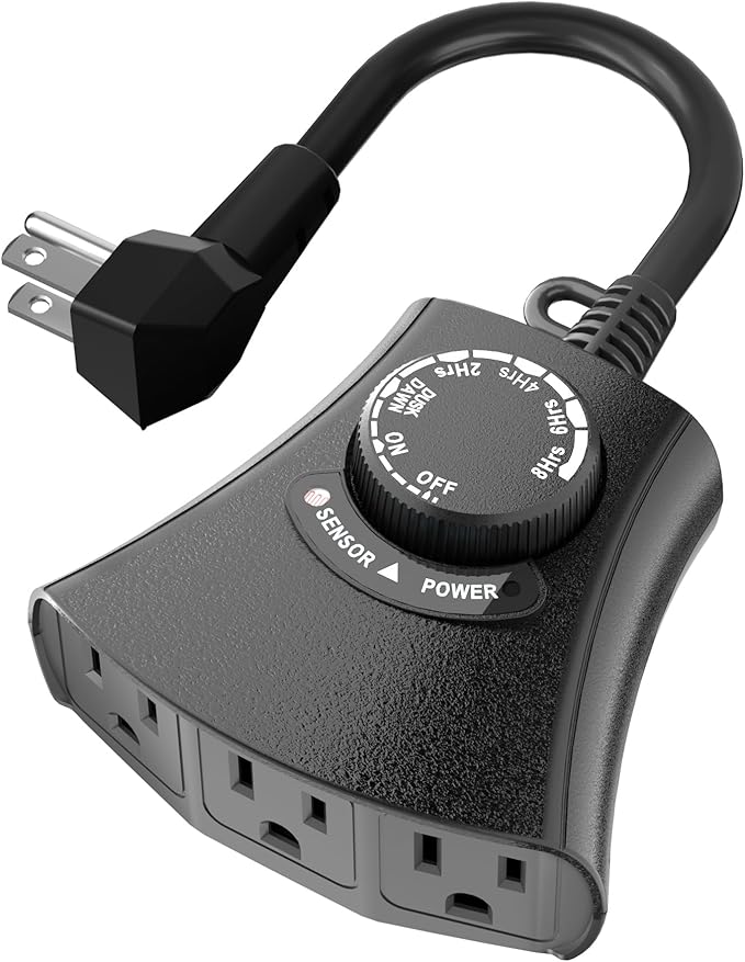 HBN Outdoor Light Timer Waterproof, Weatherproof Photocell Dusk to Dawn Light by HBN